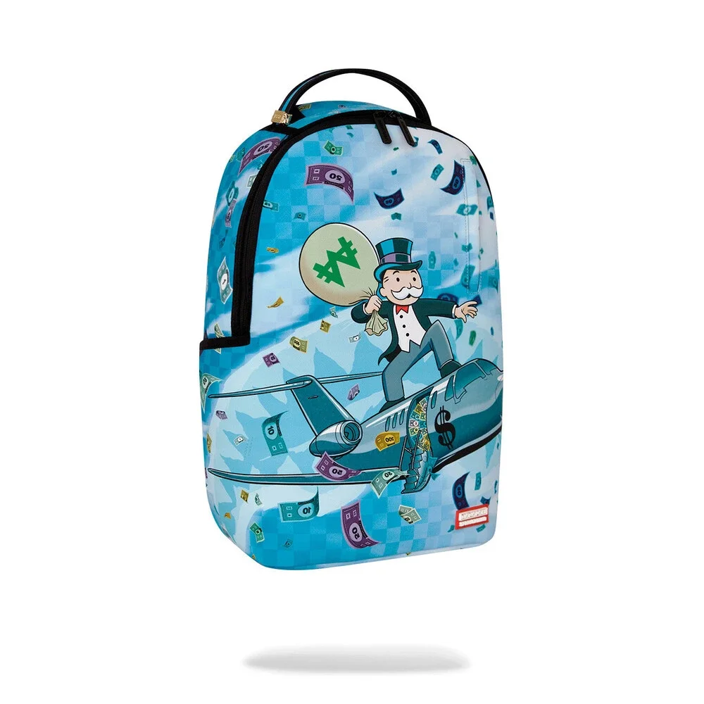 Sprayground Monopoly Jet Rider Backpack Unisex OS Blue Adjustable Straps SPR375
